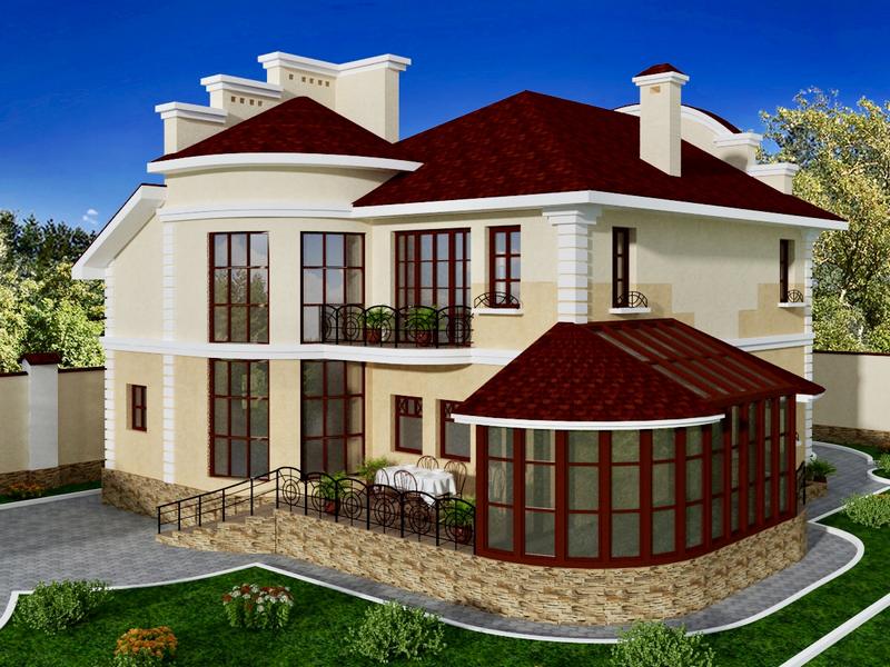 Компания ЮжСтройГрадъ разработала и реализовала проект фасада частного домовладения в городе Аксае.